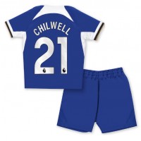 Koszulka piłkarska Chelsea Ben Chilwell #21 Strój Domowy dla dzieci 2023-24 tanio Krótki Rękaw (+ Krótkie spodenki)